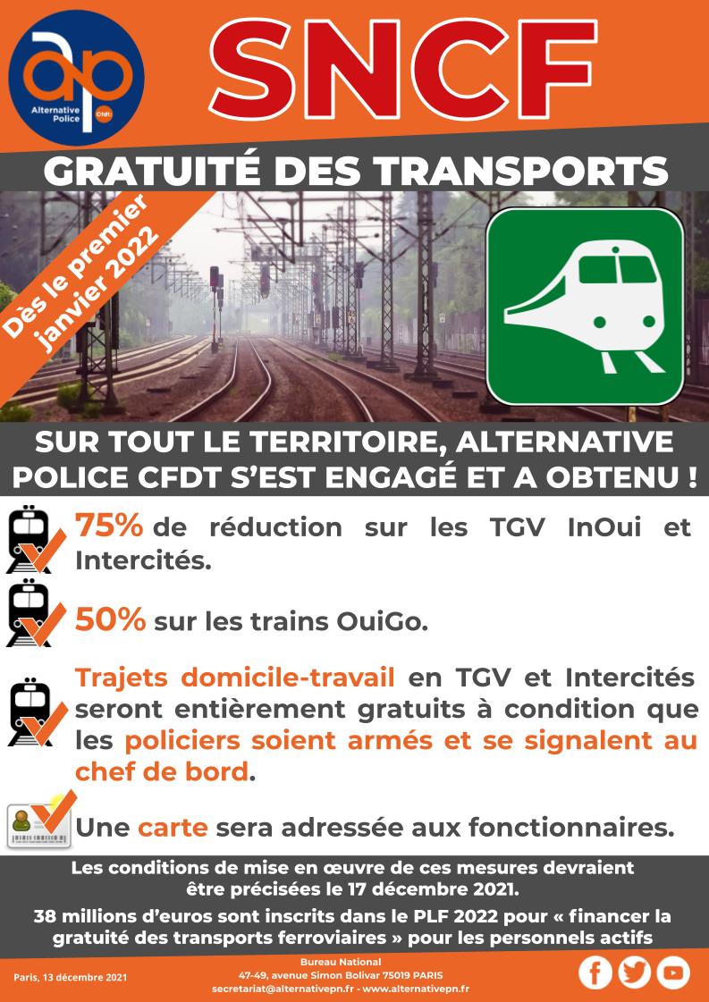 SNCF - Gratuité des transports