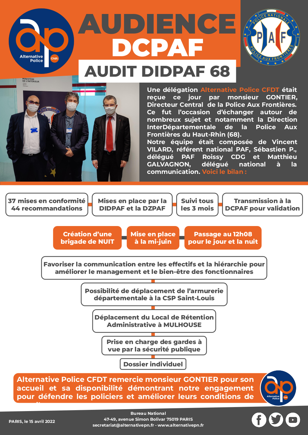 Audience DCPAF : Audit DIDPAF 68