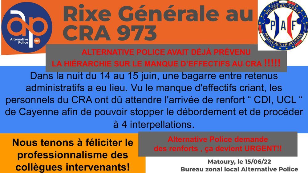 CRA 973 : rixe générale !