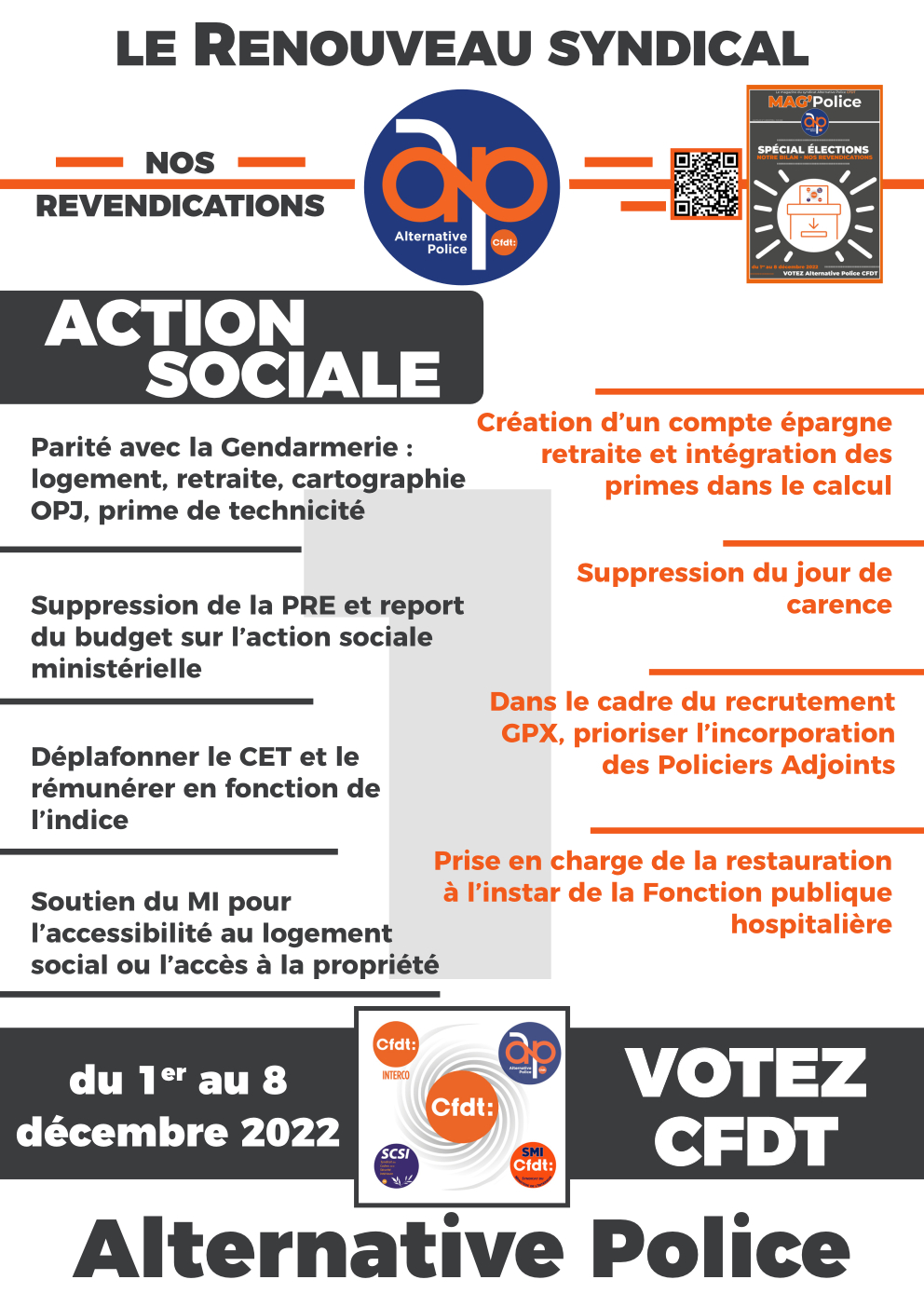 Action sociale : nos revendications !