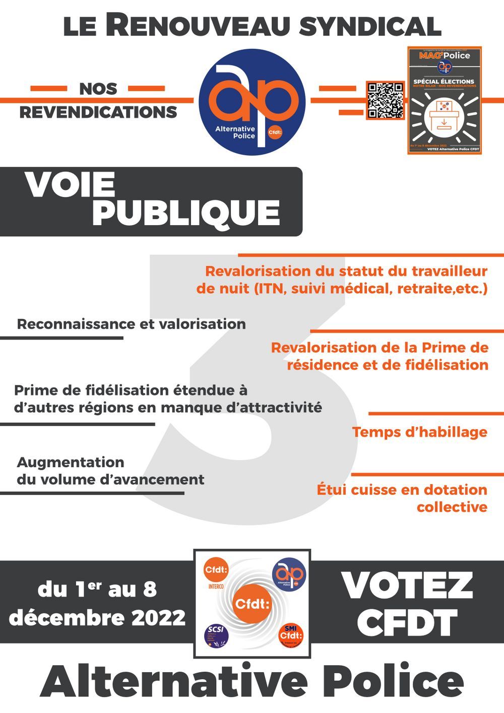 VOIE PUBLIQUE : nos revendications !