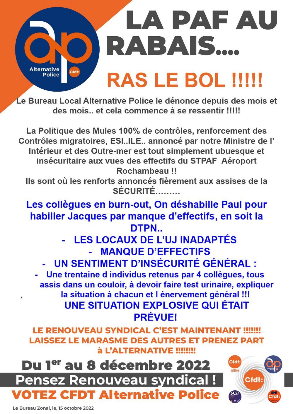 La PAF au rabais : ras le bol !