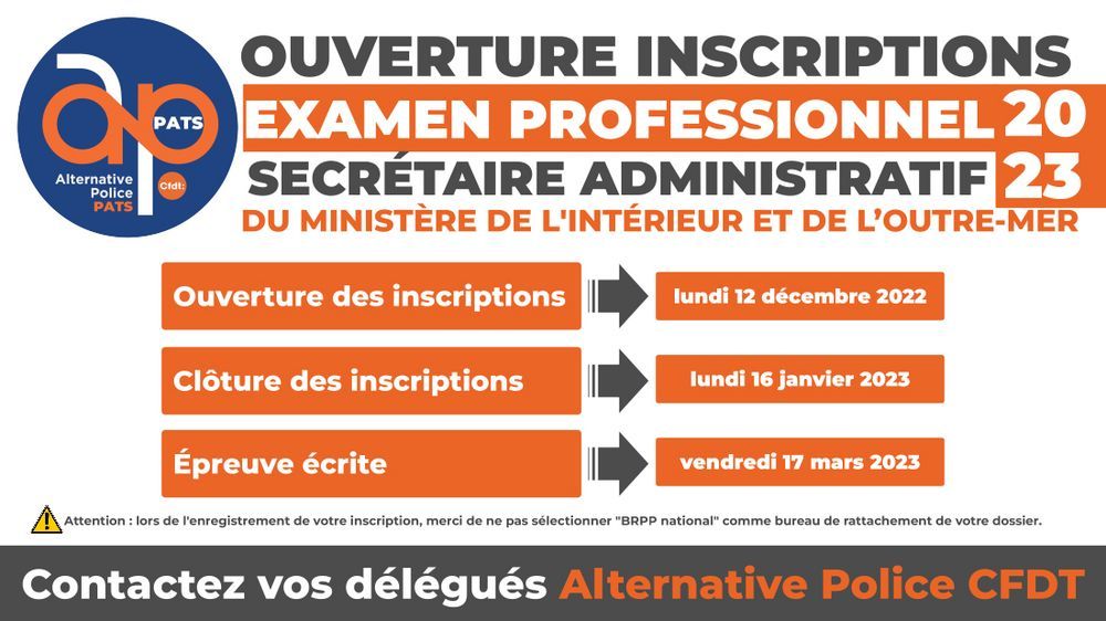 Examen professionnel Secrétaire administratif : ouverture !