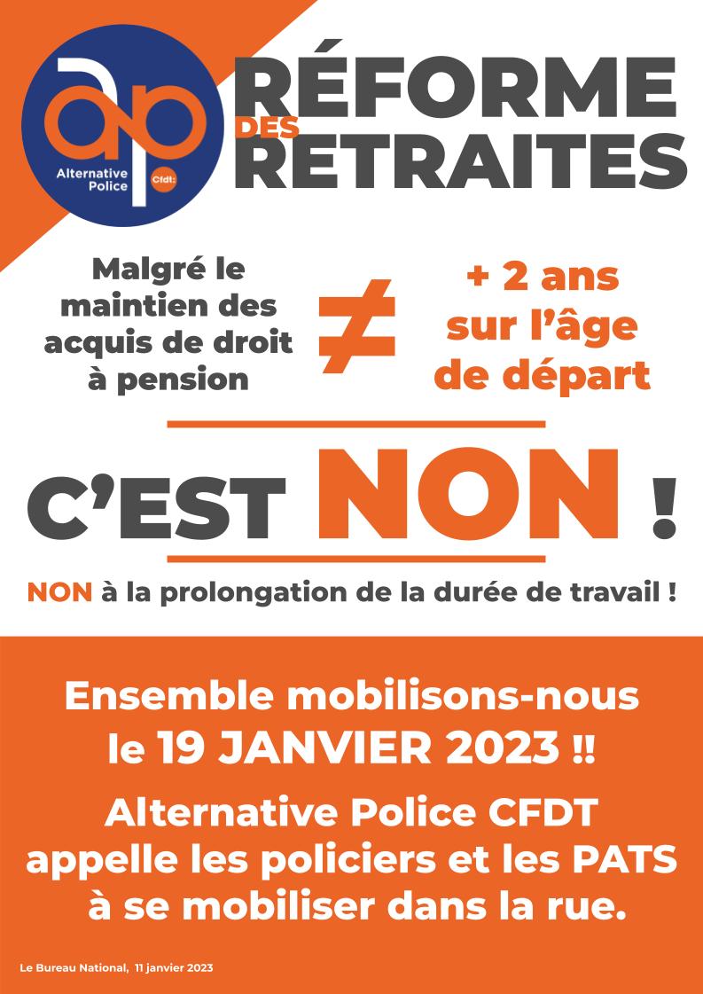 Réforme des retraites : appel à la mobilisation !