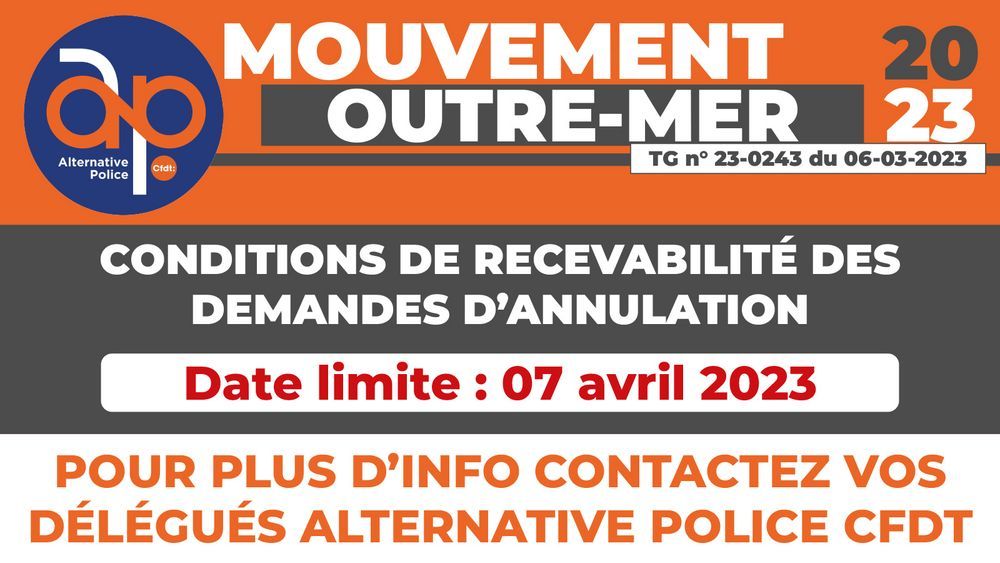 Mouvement OUTRE-MER : conditions d'annulation