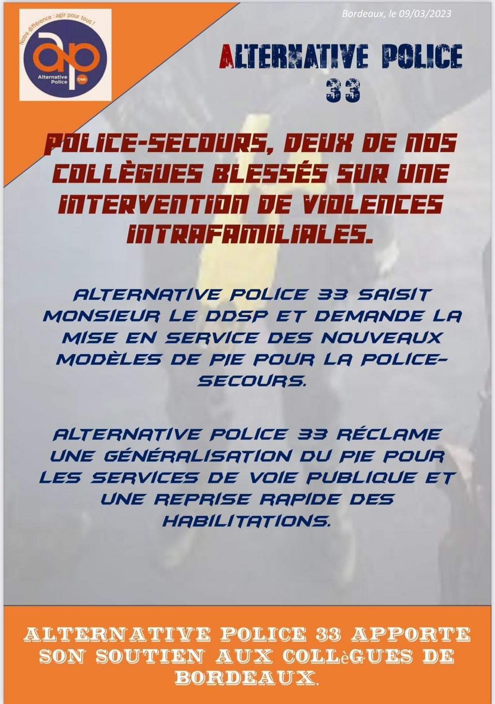 POLICE-SECOURS BORDEAUX