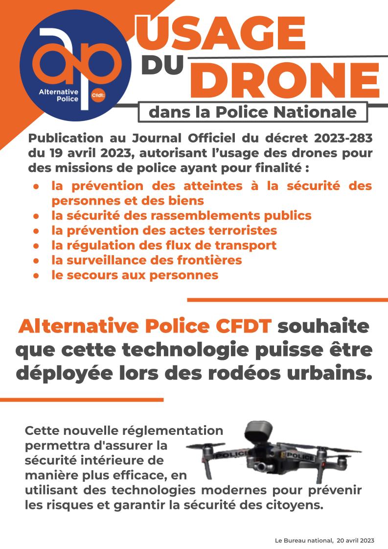 Usage du drone dans la police nationale