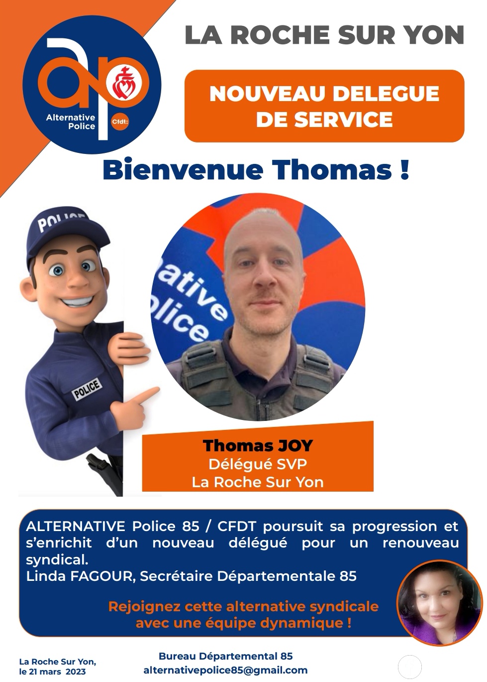 LA ROCHE-SUR-YON : Thomas, nouveau délégué de service