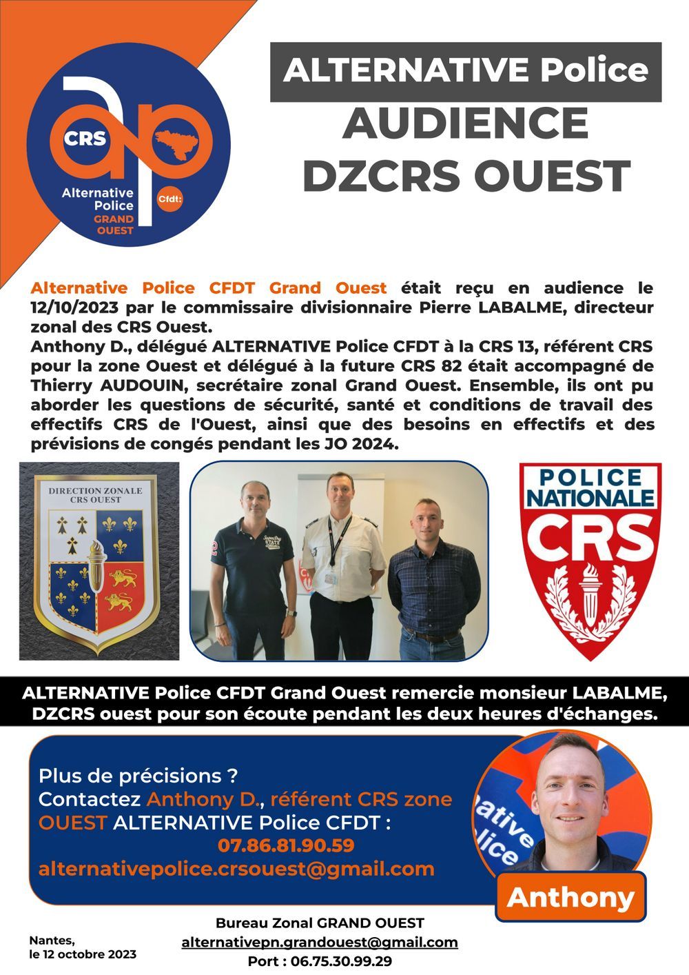 AUDIENCE DZCRS OUEST