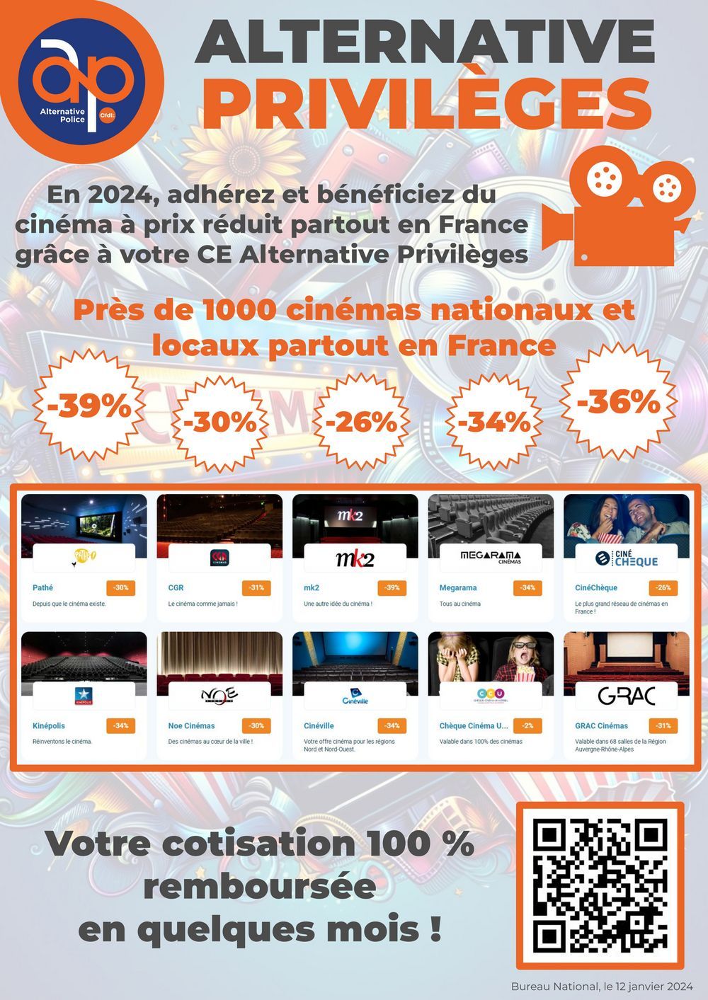 Alternative Privilèges : réductions sur le cinéma !