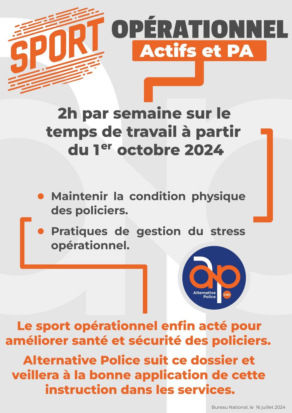 SPORT opérationnel