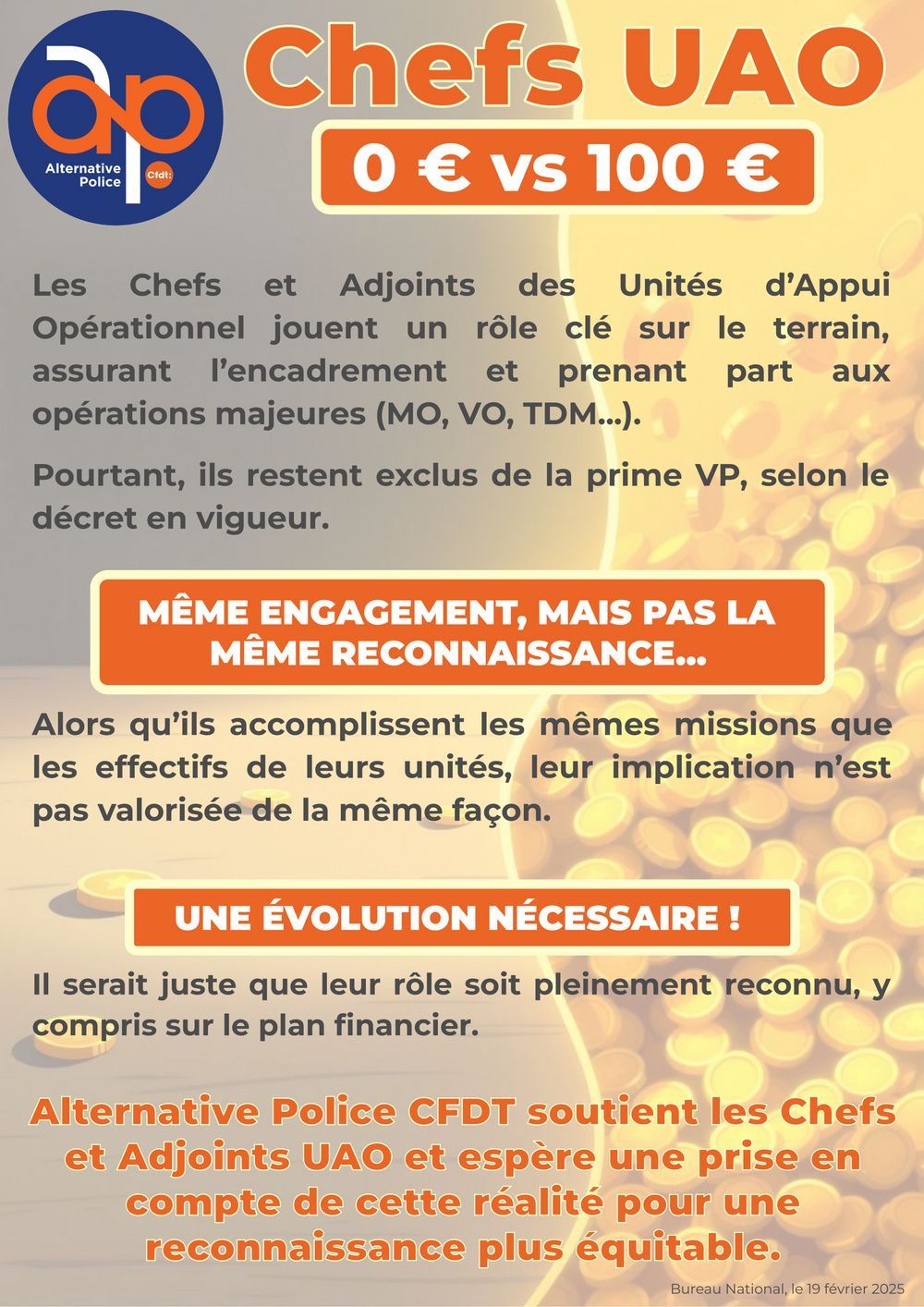 Chefs UAO : 0 € vs 100 €
