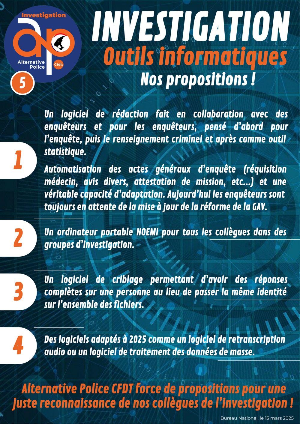 INVESTIGATION : outils numériques, nos propositions !