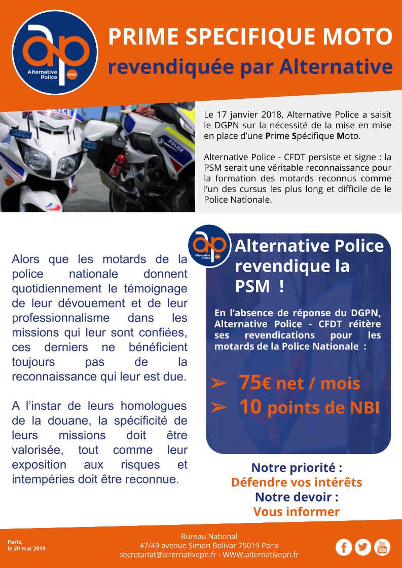 PRIME SPECIFIQUE MOTO 