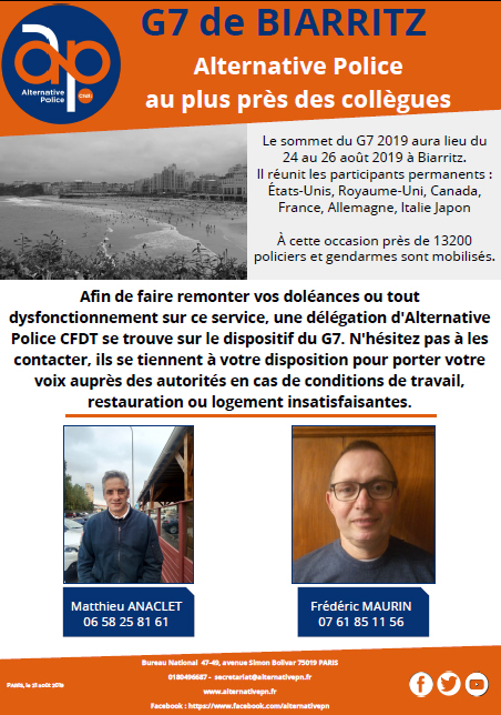 G7 : Alternative Police à vos côtés