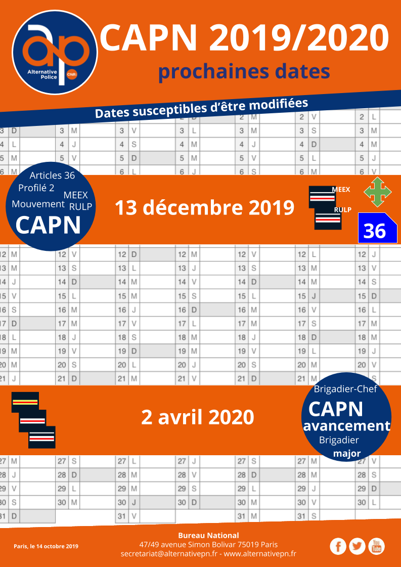 CAPN 2019-2020 prochaines dates