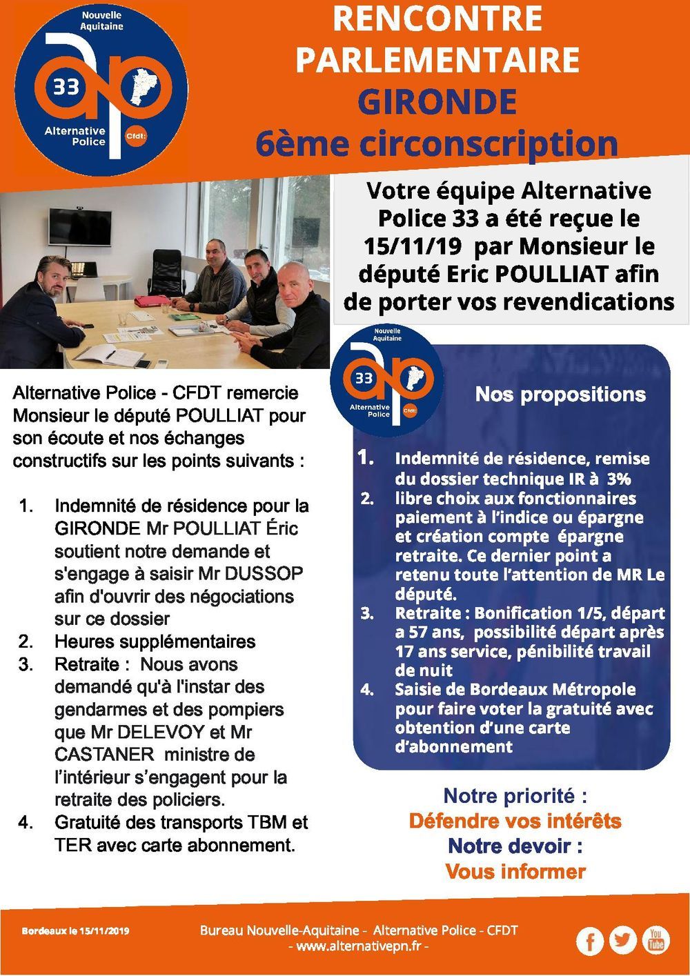 rencontre parlementaire Gironde 6ème circonscription