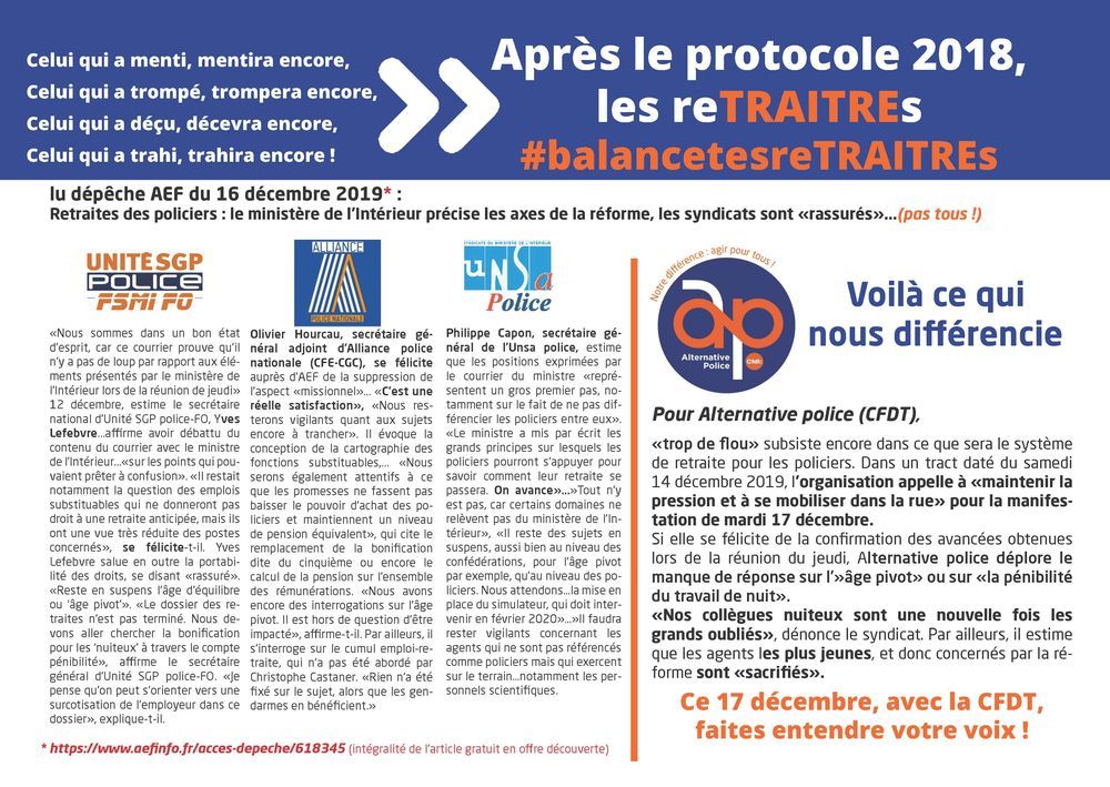 Après le protocole 2018, les reTRAITREs