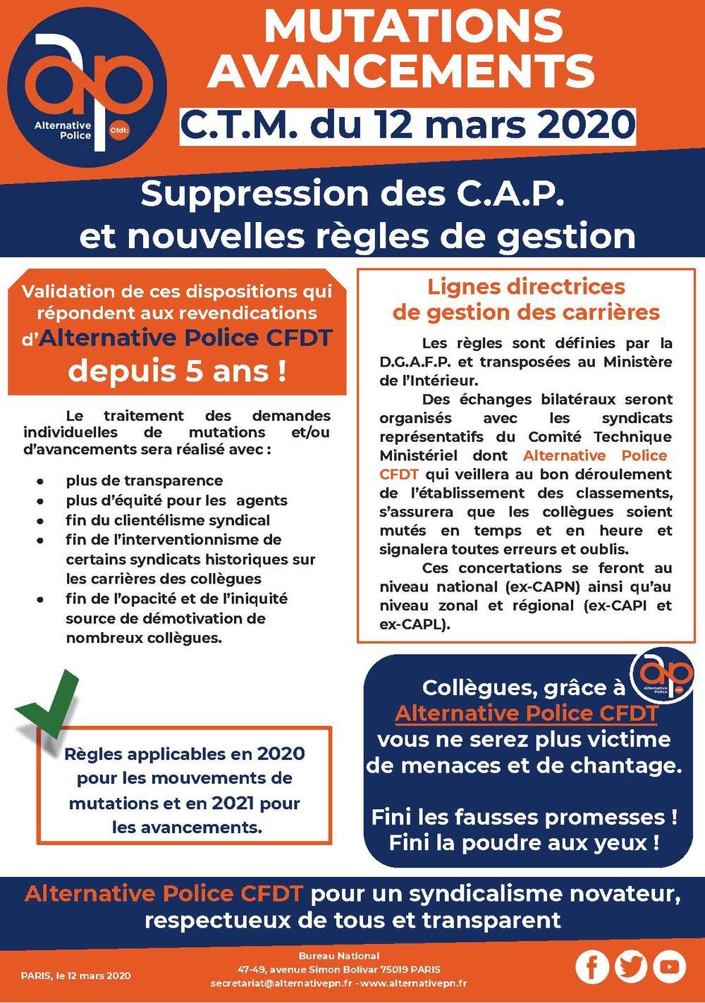 Suppression des CAP