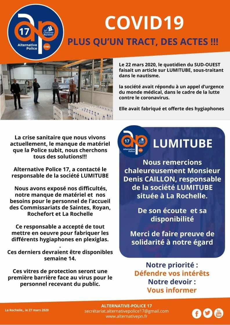 Covid-19 : plus qu'un tract des actes !