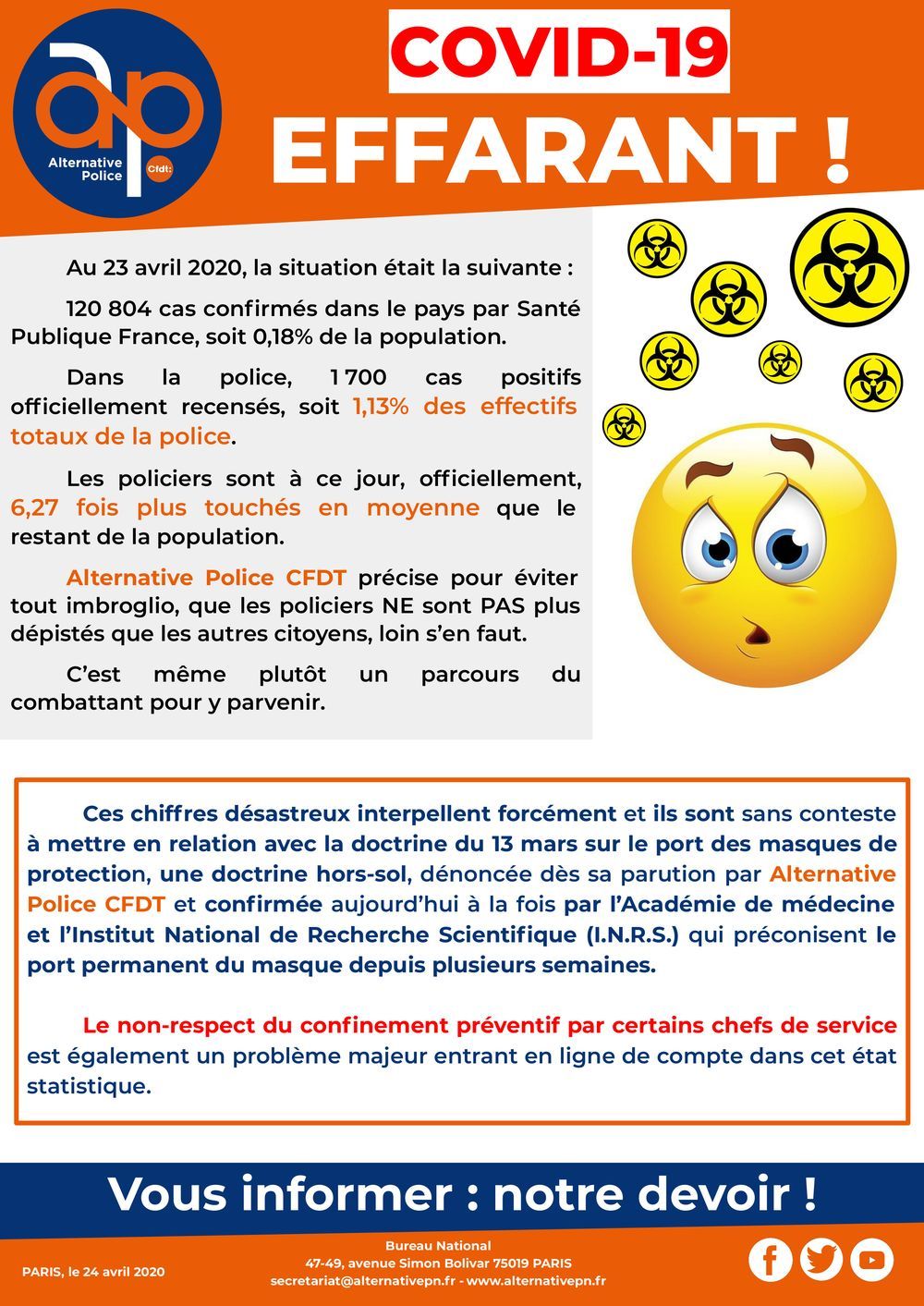 EFFARANT ! Situation au 23 avril 2020