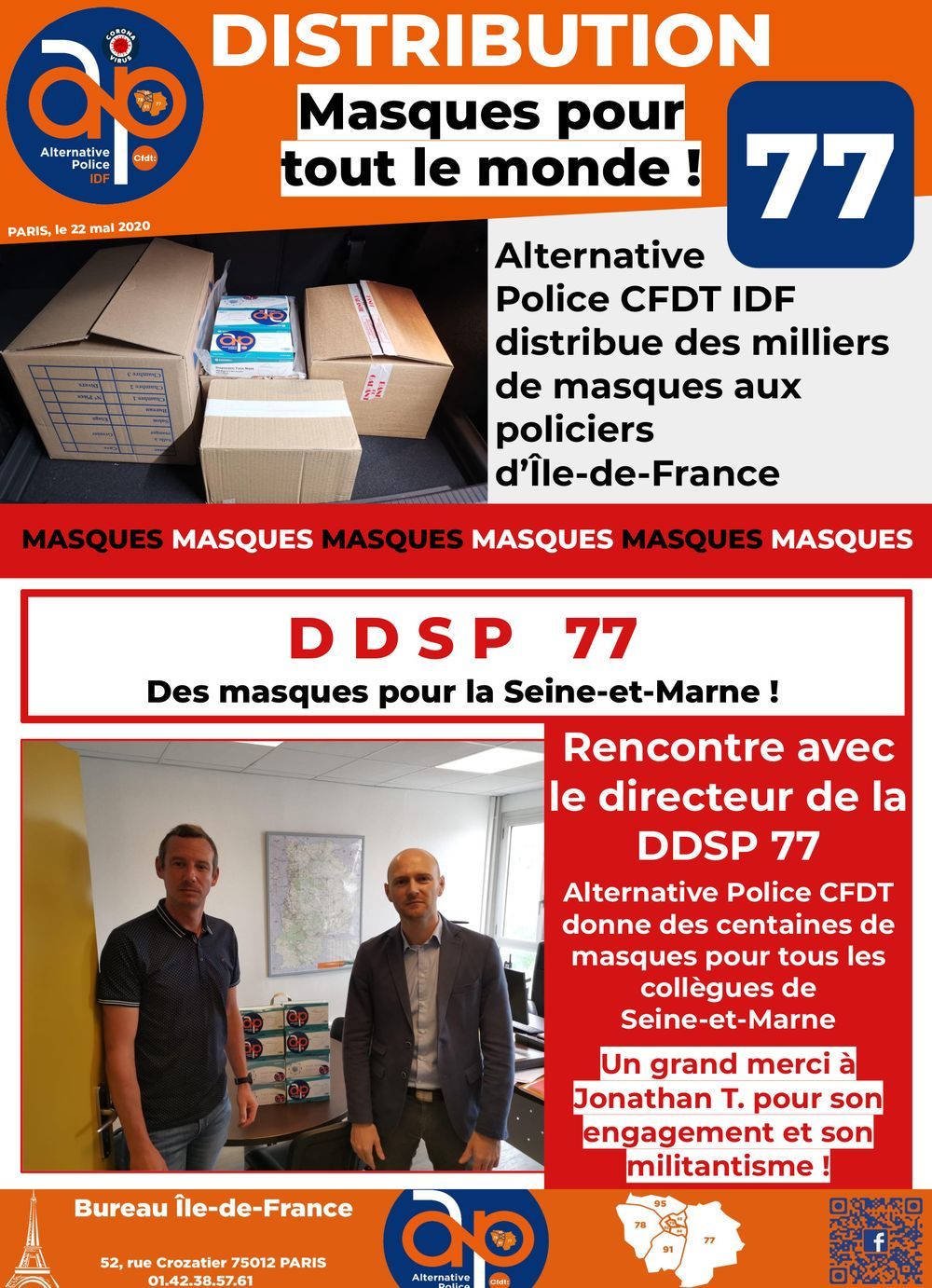 D.D.S.P.77 - Des masques pour tout le monde !