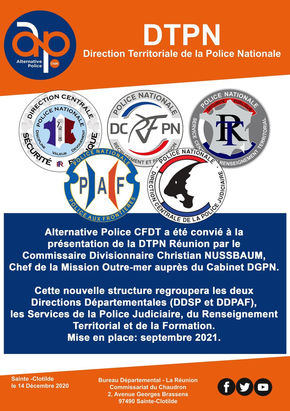 DTPN : Direction Territoriale de la Police Nationale