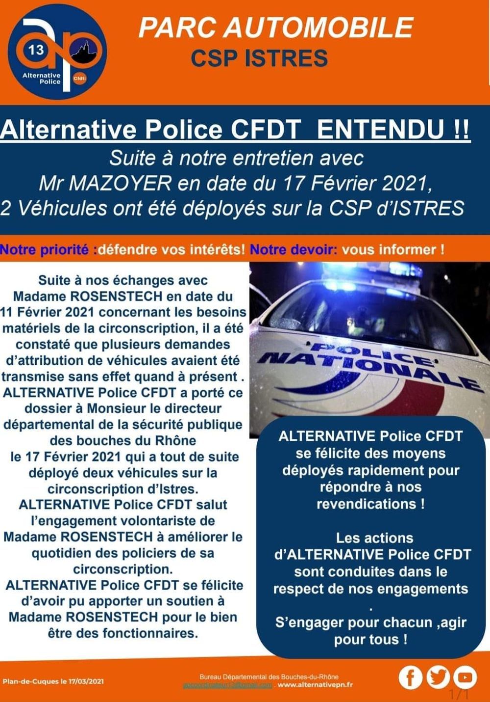 CSP Istres : Parc Automobile